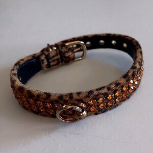 Fancy Pet Velvet 2 row Rhinestone Collar